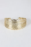 Hammered Wire Open Cuff Bracelet
