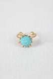 Turquoise Stone Open Band Ring