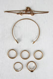 Delicate Arrow Bracelet And Ring Set