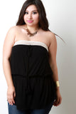 Crochet Trim Tassel Tube Top