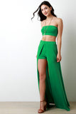 Tube Top With Open Front Maxi Skirt Matching Set