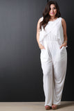 Sleeveless Chiffon Overlay Jumpsuit