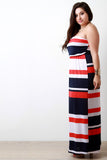 Multicolor Striped Empire Waist Maxi Dress