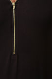 Jersey Zip-Up Midi Dress