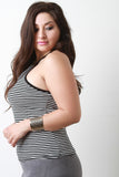 Striped Rib Knit Tank Top