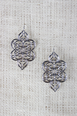 Filigree Laser Cut Dangle Earrings