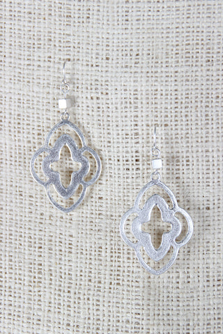 Open Moroccan Shaped Dangle Earrings