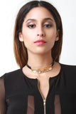 Hammered Metal Choker Necklace
