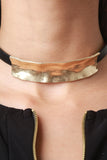 Hammered Metal Choker Necklace