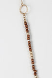 Wood Bead Qua-trefoil Pendant Necklace