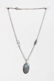 Tribal Feather Pendant Charm Necklace.