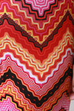 Wavy Chevron Wide Leg Pants