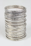 Line Etched Multi Bangle Set