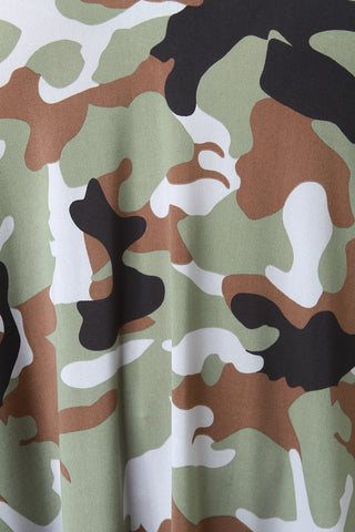 Camouflage V-Neck Shift Dress