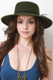 Wool Boater Style Hat