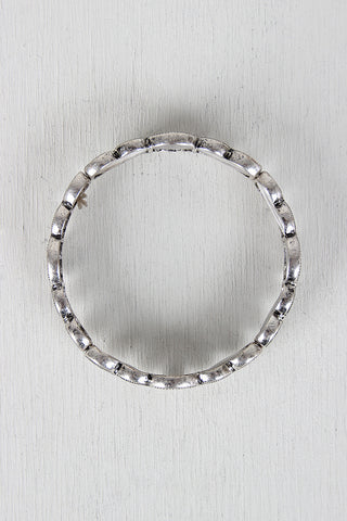 Navajo Etched Elastic Metal Bracelet