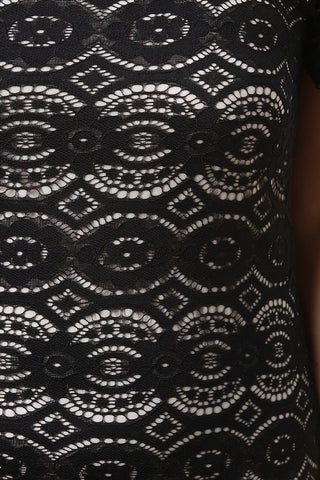 Off The Shoulder Circle Lace Bodycon Dress