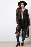 Floral Lace Longline Cardigan