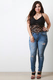 Mesh Padded Bust Sleeveless Bodysuit