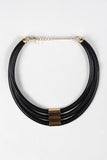 Triple Layer Edgy Collar Necklace