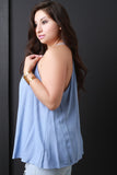 Crochet Panel Sleeveless Tie Top