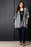 Leopard Lace Open Front Kimono