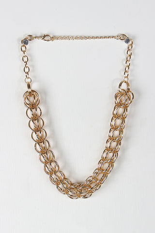 Woven Link Chain Necklace Set