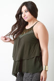 Crochet Lace Layered Trapeze Top