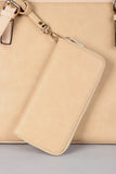 Vegan Leather Three Piece Tote Set