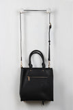 Structured Boxy Vegan Leather Tote Bag