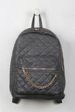 Quilted Vegan Leather Backpack
