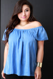 Off The Shoulder Petal Sleeves Top