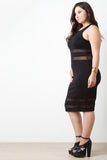 Sleeveless Mesh Bodycon Dress