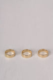 Simple Polished Band Ring Set