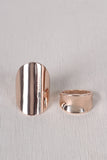 Simple Polished Band Ring Set