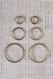 Open Circle Stud Earring Set