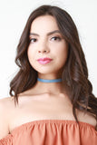 Simple Denim Choker Necklace
