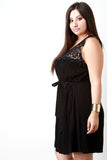 Contrast Floral Crochet Crinkled Woven Dress