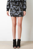 Camouflage Sweater Skirt