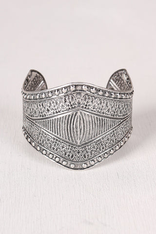 Medieval Engraved Cuff Bracelet