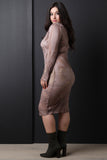 Geo Mesh Mock Midi Dress