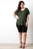 Grommets and Crystals Dolman Sleeve Tee