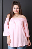 Off the Shoulder Gauze Blouse Top