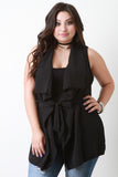 Waterfall Waist Tie Vest