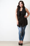 Waterfall Waist Tie Vest