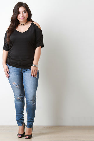 Cold Shoulder Choker Top