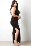 Plus Size Side Slit Maxi Dress