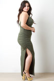 Plus Size Side Slit Maxi Dress