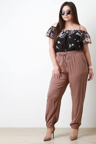 Flower Petal Open Shoulder Top