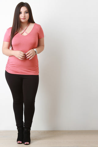 Lattice Caged Yoke Top